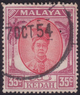 MALAYA KEDAH 1952 35c Palm Tree Sc#77- USED @N211 - Kedah