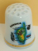 Dé à Coudre De Collection En Porcelaine - CORSICA - Thimbles