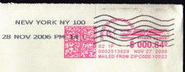 United States New York 2006 / US Postage 0.84 $, Pitney Bowes, Mailed From ZIP Code 10022 / Machine Stamp, QR Code - Lettres & Documents
