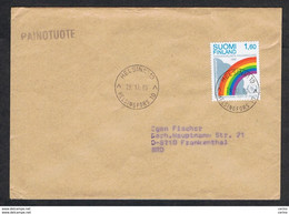 FINLAND: 1986 COVERT WITH 1 M.60 POLYCHROME (968) - TO GERMANY - Covers & Documents