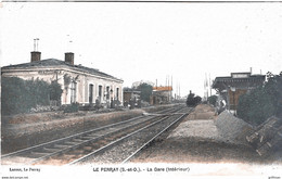 LE PERRAY EN YVELINES LA GARE INTERIEURE TRAIN LOCOMOTIVE TBE - Le Perray En Yvelines