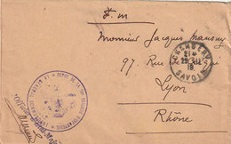 LETTRE FRANCE FM CHAMBERY 1918 DEPOT DE LE 56ème BRIGADE D'INFANTERIE - Sonstige & Ohne Zuordnung