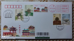 2022-22 "China's Famous Buildings (II)" Stamp Commemorative Cover, Full Ticket Cover - Gebruikt