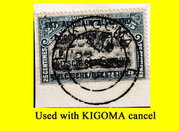 1916 (°) RUANDA-URUNDI USED RU 031 MILITARY CENTRAL CANCEL (double Circle) DATED 23 SEPTEMBER 1919 - Usati