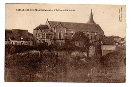 LUSSAC LES CHATEAUX--1928- L' église (coté Nord ).....éd  Macary..pas Très Courante...à Saisir - Lussac Les Chateaux