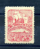 1936-37 ASTURIE E LEON N.5 FIRMATO (*) - Asturies & Leon