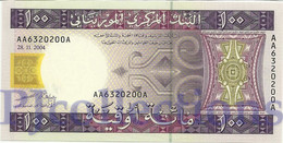 MAURITANIA 100 OUGUIYA 2004 PICK 10a UNC - Mauritanie