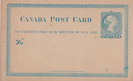 CANADA ENTIER POSTAL NEUF - 1860-1899 Victoria