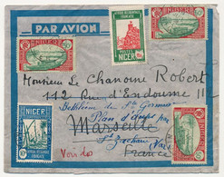 NIGER - Enveloppe Affranchissement Composé Recto Et Verso - Divers TP - 1939 - Covers & Documents