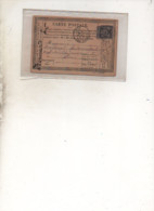 1878 - Carte Postale - Timbre 10 Ctes - Blanc - De Lyon Vers Paris - Commande Au Verso - Scan - - Precursor Cards