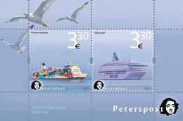 Finland 2019 Modern Ships Of The Baltic Sea Peterspost Block Mint - Ungebraucht