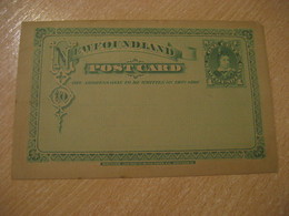 1c Post Card NEWFOUNDLAND Postal Stationery Card Canada - Postwaardestukken