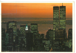 BR833 New York City  Spectacular Sunset Viaggiata 1989 Verso Milano - Panoramic Views