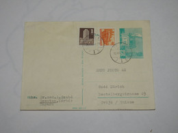 HUNGARY POSTCARD  TO SUISSE 1973 - Other & Unclassified