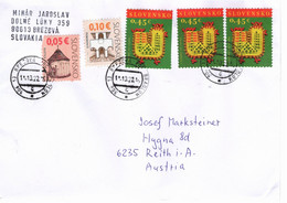 Auslandsbrief Von 90613 Brezová Mit 150 Cent Mischfrankatur  2022 - Covers & Documents