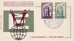 Enveloppe FDC 994 995 Europa édification De L' Europe - 1951-1960