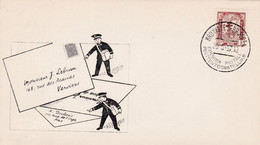 Enveloppe FDC 998 Exposition Postale Posttentoonstelling Bruxelles Courrier Lettre Facteur - 1951-1960