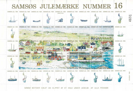 Denmark 1994;  Local Christmas Seals Samsø.  Motives From Samsø.  MNH(**), Not Folded. - Full Sheets & Multiples
