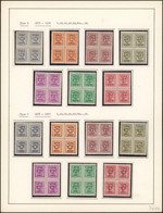 Collection Monté Sur Feuilles (Majorité Bloc De 4**) - Type D 1955 à 1966 Jusqu'a 1967 / Côte 1600e +, Superbe ! - Typos 1951-80 (Ziffer Auf Löwe)