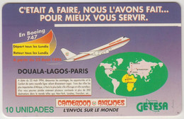 EQUATORIAL GUINEA - Cameroon Airlines , CN: 8 Digits, 10 U, Used - Equatoriaal Guinea