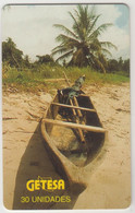 EQUATORIAL GUINEA - Wooden Boat , CN: 8 Digits, 30 U, Used - Aequatorial-Guinea