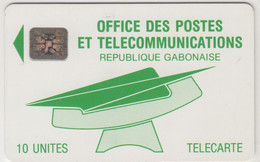 GABON - Logo Green, CN: C2A+6 Digits, 10 U, Used - Gabun