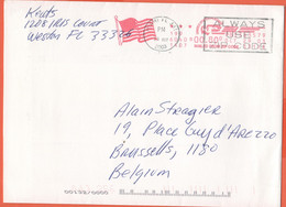 STATI UNITI - UNITED STATES - USA - US - 2003 - 00,80 EMA,Red Cancel Postage Paid - Medium Envelope - Viaggiata Da Miami - Lettres & Documents