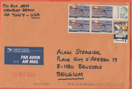 STATI UNITI - UNITED STATES - USA - US - 2004 - Block Of 4 X 13c 50th Anniversary Solo Transatlantic Flight + $1 Revel + - Lettres & Documents