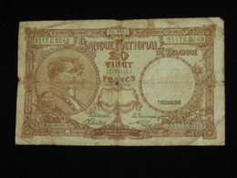 BELGIQUE - 20 Vingt Francs- Twintig Frank 1943 - Nationale Bank Van Belgie **** EN ACHAT IMMEDIAT ****. - Other & Unclassified