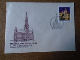 D191104  Hungary  - Cover - Hungary - Belgium Stamp Exhibition  1986 - Covers & Documents