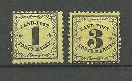 Altdeutschland BADEN 1862 Porto Landpost-Portomarken Michel 1 - 2 (*) - Neufs