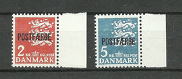 DENMARK Dänemark 1972 Postfähre Michel 44 - 45 MNH Nice Margins - Colis Postaux