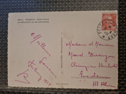 LETTRE Poste Aux Armées 1951 Sur Carte Fribourg Cathedrale Schlossberg - Other & Unclassified