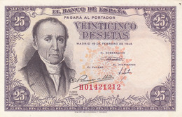 CRBS0466 BILLETE ESPAÑA 25 PESETAS 1946 SIN CIRCULAR - 25 Peseten