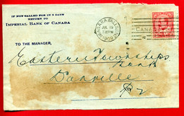 1909 - Lettre De NIAGARA FALLS Pour DANVILLE - Tp Edouaard VII N° 79 - Devant D'enveloppe - Only Front Of Envelope - Lettres & Documents