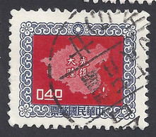 TAIWAN (FORMOSA) 1957 - Yvert 243° - Carta Geografica | - Oblitérés