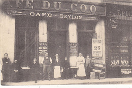 69 - LYON : Devanture Du Café Du Coq  BEYLON 74 Cours Vitton - Rare Carte éditée Sans Légende - Commerce - Other & Unclassified