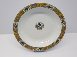 *TRES JOLI ANCIEN PLAT ROND CREUX PORCELAINE ANCIENNE LIMOGES WG & Cie TABLE  E - Limoges (FRA)