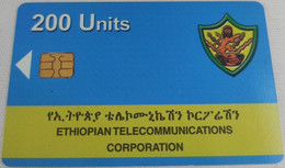 Ethiopia - ET-ETC-0002B, ETC Logo 200 Units, S35 Chip, M 0483 11/00 F.N.M.T., 2003, Used - Ethiopië