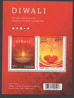 2017  Diwali Joint Issue With India Canada And India Stamps In Souvenir Sheet Sc 3023 ** MNH - Neufs