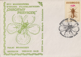 Enveloppe  FDC  1er  Jour    POLOGNE     Apiculture    SZCZECIN   1988 - Abeilles