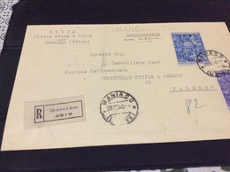 ITALIA  Storia Postale  Anno Santo 1950 Serie Completa Su Busta Maniago - Libya