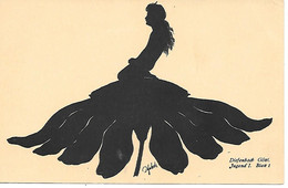Illustrator - Diefenbach - Silhouette, Silhouet, Figure Féminine Sur Le Tournesol, Female Figure On Sunflower - Diefenbach