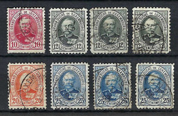 LUXEMBOURG 1882-91: Lot D' Obl. CAD, Dentelures Diverses - 1891 Adolphe Voorzijde