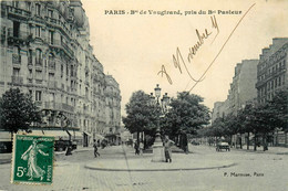 Paris * 15ème * Le Boulevard De Vaugirard , Pris Du Boulevard Pasteur - District 15