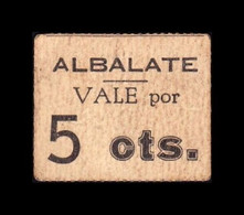 España Billete Local Guerra Civil Albalate Teruel 5 Céntimos 1937 MBC VF - Autres & Non Classés