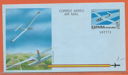 SPORT PARACHUTE PLANEUR ESPAGNE AEROGRAMME DE 1985 - Parachutespringen