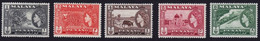 PENANG 1957  QE2  Low Values Definitive 1c, 2c, 4c, 5c, 8c Sc#45-49 - MH* @N221 - Penang