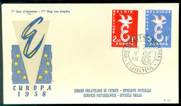 Belgie 1958 FDC Europa CEPT P62 - 1951-1960