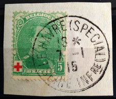 BELGIQUE                       N° 129                             OBLITERE - 1914-1915 Red Cross